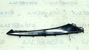 Front bumper trim under headlight right Honda Accord 18-20 black gloss, cuts