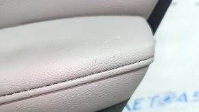 Door trim card rear right Honda Accord 18-22 black with gray insert leather, armrest gray leather, wood insert, with handle, torn leather