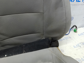 Driver's seat upholstery Honda Accord 18-22 gray leather, heated, for ventilation, contact with water, for dry cleaning, torn