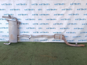 Exhaust pipe with barrel BMW X3 G01 18-22 2.0T with valve, dented, rusty