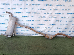 Exhaust pipe with barrel BMW X3 G01 18-22 2.0T with valve, dented, rusty