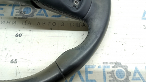 Bare steering wheel Audi Q5 80A 18-20 leather, gray, without buttons and paddles, heated, scratches, bumps