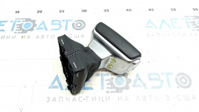 Gear knob Audi Q5 80A 18-19 leather, gray, tears, scratches