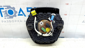 Airbag in the steering wheel driver BMW X5 G05 19-24 leather black, scratches on the emblem, rusty pyropatron 