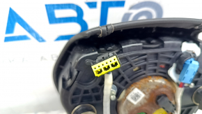 Airbag in the steering wheel driver BMW X5 G05 19-24 leather black, scratches on the emblem, rusty pyropatron 