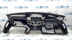 Torpedo front panel with AIRBAG BMW X5 G05 19-23 leather, schwarz/beige, for projection, for re-upholstery