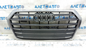 Radiator grill Audi Q5 80A 18-20 complete, with emblems, chrome, for parking sensors, sand