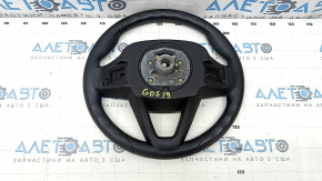 Naked steering wheel BMW X5 G05 19-24 black leather under petals, Sport, scratches, came apart