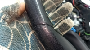 Naked steering wheel BMW X5 G05 19-24 black leather under petals, Sport, scratches, came apart