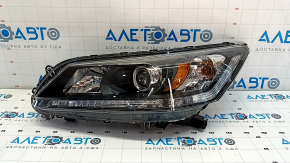 Headlight front left bare Honda Accord 13-15 usa halogen, broken mount