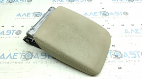 Armrest of the central console Audi Q5 80A 18-20 leather, brown, for cleaning