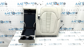 Backrest of the rear row 2 row left BMW X5 G05 19-22 for 2 rows, leather Elfenbein-Weiss, for cleaning, dents