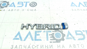 Emblem inscription HYBRID trunk door Toyota Highlander 20-25