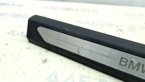 Door sill trim front left BMW X5 G05 19-24 black with chrome insert BMW, backlight, scratches, oxidized, water damaged