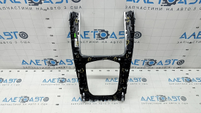 BMW X5 G05 19-24 Canberra-Beige leather center console trim, Fineline Stripe trim
