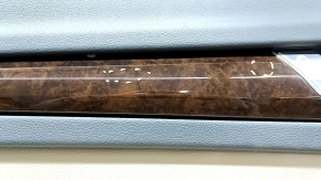 Door trim card rear left Audi Q5 80A 18-20 dark gray, with wood insert, beige armrest with insert, scratches