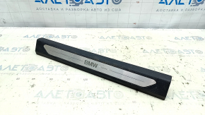 Door sill trim front right BMW X5 G05 19-24 black with chrome insert BMW, backlight, worn, oxidized, damaged by water