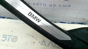 Door sill trim rear left BMW X5 G05 19-24 black with chrome insert BMW, backlight, oxidized, damaged by water