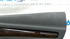 Door trim card rear right Audi Q5 80A 18-20 dark gray, with wood insert, beige armrest with insert, scratches, needs cleaning