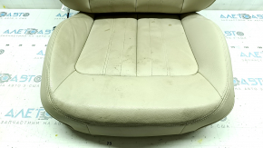 Audi Q5 80A 18-24 leather passenger seat trim, beige, heated, needs cleaning, oxidized chip, cut wire