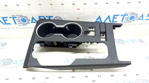 Center console trim with cup holders Toyota Highlander 20-22 black