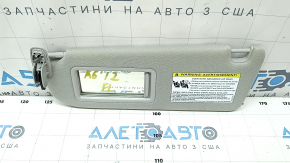 Left visor Audi A6 C7 12-16 gray, without hook