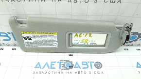 Right visor Audi A6 C7 12-16 gray, without hook