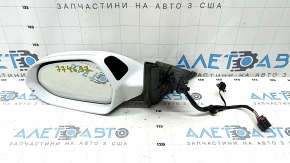 Left side mirror complete Audi A6 C7 12-18 14+2 pins, for auto warehouse, BSM, turn signal, auto-dimming, with cover, white, scratches