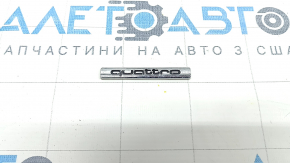 Emblem inscription quattro trunk lid Audi A6 C7 12-18 chrome