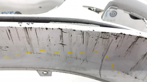 Bare front bumper Audi A6 C7 12-15 for parking sensors, s-line pkg, without plug, white, dented, dents, scratches