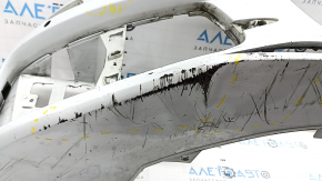 Bare front bumper Audi A6 C7 12-15 for parking sensors, s-line pkg, without plug, white, dented, dents, scratches