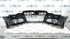 Bare front bumper Audi A6 C7 12-15 for parking sensors, s-line pkg, without plug, white, dented, dents, scratches