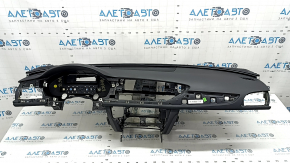 Torpedo front panel with AIRBAG Audi A6 C7 12-18 without projection, black, with gray insert