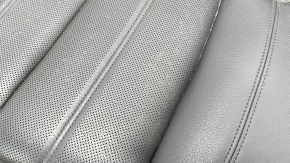 Rear seat cushion Audi A6 C7 12-18 black leather with perforation, dents, rusty frame, needs cleaning