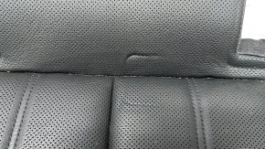 Rear seat cushion Audi A6 C7 12-18 black leather with perforation, dents, rusty frame, needs cleaning