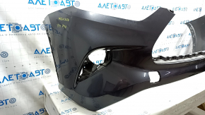 Front bumper bare Toyota Highlander 20-24 without parking sensors, black, crack, dented