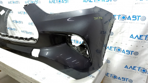 Front bumper bare Toyota Highlander 20-24 without parking sensors, black, crack, dented