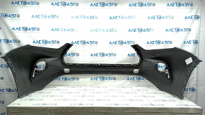 Front bumper bare Toyota Highlander 20-24 without parking sensors, black, crack, dented