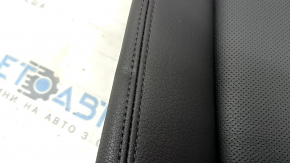 Backrest of the rear row of seats left Audi A6 C7 12-18 leather black with perforation, dented, scratches, needs cleaning