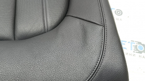 Backrest of the rear row of seats left Audi A6 C7 12-18 leather black with perforation, dented, scratches, needs cleaning