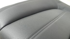 Backrest of the rear row of seats left Audi A6 C7 12-18 leather black with perforation, dented, scratches, needs cleaning