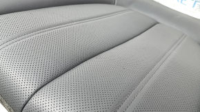 Backrest of the rear row of seats left Audi A6 C7 12-18 leather black with perforation, dented, scratches, needs cleaning