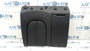 Backrest of the rear row of seats left Audi A6 C7 12-18 leather black with perforation, dented, scratches, needs cleaning