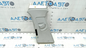 Upper center pillar trim left belt Audi A6 C7 12-18 under deflector, gray, worn, needs cleaning