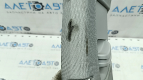 Upper center pillar trim left belt Audi A6 C7 12-18 under deflector, gray, worn, needs cleaning