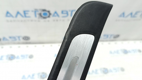 Door sill trim outer rear left Audi A6 C7 12-18 black, with chrome, with backlight, dent, corrosion