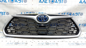 Grill grill Toyota Highlander 20-24 without camera with emblem hybrid, silver, sand