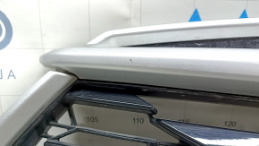 Grill grill Toyota Highlander 20-24 without camera with emblem hybrid, silver, sand