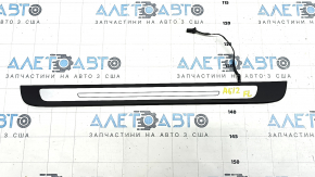 Door sill outer front left Audi A6 C7 12-18 black, with chrome, with backlight, corrosion, scratches