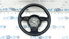Bare steering wheel Audi A6 C7 12-18 black leather under the paddles, without buttons and paddles, worn